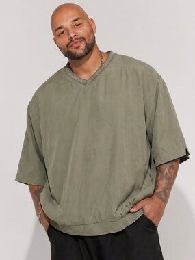 Glen Echo Tan V-Neck Golf Windshirt